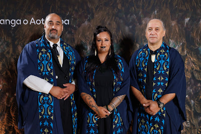 Studio photo from the TWoA Tainui 2023 Graduations (Ceremony 1 - Wednesday Morning), held at Hamilton Boys High School, Hamilton, Waikato, New Zealand on Wednesday, 19 April 2023. Photo: Mike Walen / KeyImagery Photography. Copyright: © Te Wananga o Aotearoa.