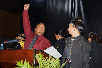 Ceremony photo from the TWoA Tainui 2023 Graduations (Ceremony 1 - Wednesday Morning), held at Hamilton Boys High School, Hamilton, Waikato, New Zealand on Wednesday, 19 April 2023. Photo: Mike Walen / KeyImagery Photography. Copyright: © Te Wananga o Aotearoa.