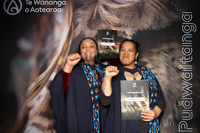 Booth photo from Ceremony 1 of the TWoA Tāmaki Makaurau 2025 Graduations (March 2025) held at the Mangere Arts Centre in Auckland, New Zealand on Wednesday, 12 March, 2025. Photo: InstaBooth by KeyImagery Photography. Copyright: © 2025 Te Wānanga o Aotearoa.