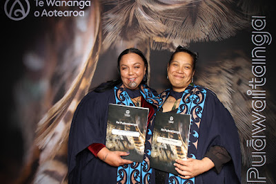 Booth photo from Ceremony 1 of the TWoA Tāmaki Makaurau 2025 Graduations (March 2025) held at the Mangere Arts Centre in Auckland, New Zealand on Wednesday, 12 March, 2025. Photo: InstaBooth by KeyImagery Photography. Copyright: © 2025 Te Wānanga o Aotearoa.
