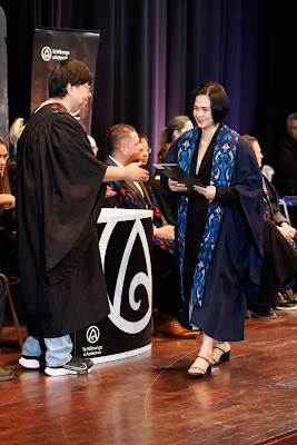 Photo from the TWoA Tāmaki Makaurau 2023 Graduations (Ceremony 2 @ 3pm), held at the Due Drop Events Centre, Manukau, Auckland, New Zealand on Wednesday, 7 June, 2023. Photo: Mike Walen / KeyImagery Photography. Copyright: © Te Wānanga o Aotearoa.
