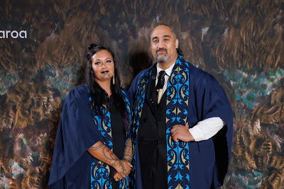 Studio photo from the TWoA Tainui 2023 Graduations (Ceremony 1 - Wednesday Morning), held at Hamilton Boys High School, Hamilton, Waikato, New Zealand on Wednesday, 19 April 2023. Photo: Mike Walen / KeyImagery Photography. Copyright: © Te Wananga o Aotearoa.