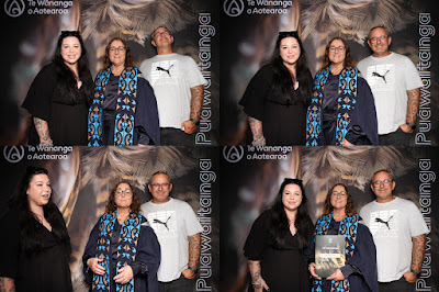 Booth photo from Ceremony 1 of the TWoA Tāmaki Makaurau 2025 Graduations (March 2025) held at the Mangere Arts Centre in Auckland, New Zealand on Wednesday, 12 March, 2025. Photo: InstaBooth by KeyImagery Photography. Copyright: © 2025 Te Wānanga o Aotearoa.