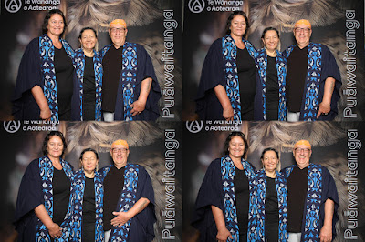 Booth photo from the TWoA Waiariki 2024 Graduations (Kawerau), held at Rautahi Marae, Kawerau, Bay of Plenty, New Zealand on Friday, 17 May, 2023. Photo: InstaBooth by KeyImagery Photography. Copyright: © Te Wānanga o Aotearoa.
