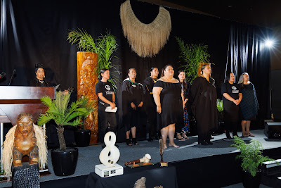 Ceremony photo from the TWoA Tainui 2023 Graduations (Ceremony 1 - Wednesday Morning), held at Hamilton Boys High School, Hamilton, Waikato, New Zealand on Wednesday, 19 April 2023. Photo: Mike Walen / KeyImagery Photography. Copyright: © Te Wananga o Aotearoa.