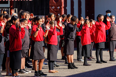 Photo from the Waikato Diocesan Year 11 Camp held at Tūrangawaewae Marae, Ngaruawahia, Waikato, New Zealand. Taken: Thursday, 5 May 2022. Photography: Mike Walen / KeyImagery Photography. Copyright: © Waikato Diocesan School for Girls.