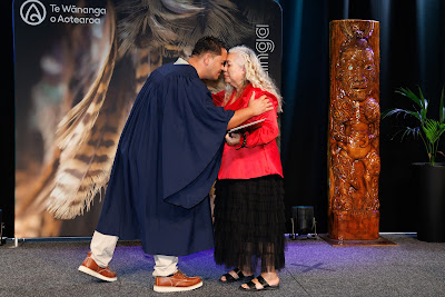 Photo from the TWoA Tainui 2025 Graduations (Ceremony 2 @ 2pm) held at Claudelands Event Centre in Hamilton, Waikato, New Zealand on Tuesday, 29 April, 2025. Photography by Mike Walen / KeyImagery Photography. Copyright: © 2025 Te Wānanga o Aotearoa.