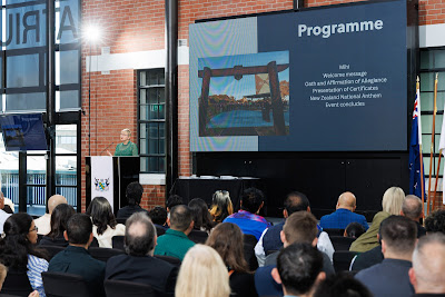 Photo from the HCC NZ Citizenship Ceremony 1 (Morning) held at The Atrium, Wintec/Te Pukenga, Hamilton, Waikato, New Zealand at 10:00am on Monday, 15 April, 2024. Photo: Mike Walen / KeyImagery Photography. Copyright: © Hamilton City Council.