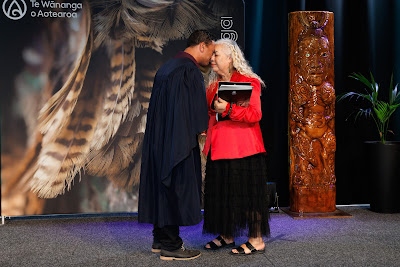 Photo from the TWoA Tainui 2025 Graduations (Ceremony 2 @ 2pm) held at Claudelands Event Centre in Hamilton, Waikato, New Zealand on Tuesday, 29 April, 2025. Photography by Mike Walen / KeyImagery Photography. Copyright: © 2025 Te Wānanga o Aotearoa.