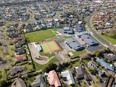 Aerial photo of Endeavour Primary School, Hamilton, New Zealand. Taken: 26 August 2018. Photography: Mike Walen / KeyImagery Photography. Copyright: © KeyImagery Photography.