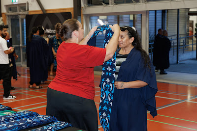Photo from the TWoA Te Tai Tokerau (Kaitaia) 2025 Graduation held at Te Kura Kaupapa Maori o Pukemiro in Kaitaia, Northland, New Zealand on Monday, 14 April, 2025. Photo by Mike Walen / KeyImagery Photography. Copyright: © 2025 Te Wānanga o Aotearoa.