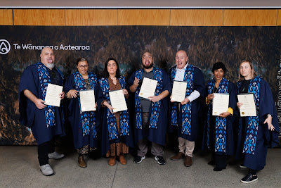 Photo from the TWoA Tāmaki Makaurau 2023 Graduations (Ceremony 5 @ 3pm), held at the Due Drop Events Centre, Manukau, Auckland, New Zealand on Thursday, 8 June, 2023. Photo: Mike Walen / KeyImagery Photography. Copyright: © Te Wānanga o Aotearoa.