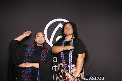Photo from the TWoA Tāmaki Makaurau 2023 Graduations (Ceremony 5 @ 3pm), held at the Due Drop Events Centre, Manukau, Auckland, New Zealand on Thursday, 8 June, 2023. Photo: InstaBooth by KeyImagery Photography. Copyright: © Te Wānanga o Aotearoa.