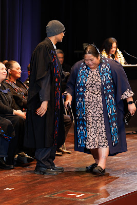 Photo from the TWoA Tāmaki Makaurau 2023 Graduations (Ceremony 3 @ 8pm), held at the Due Drop Events Centre, Manukau, Auckland, New Zealand on Wednesday, 7 June, 2023. Photo: Mike Walen / KeyImagery Photography. Copyright: © Te Wānanga o Aotearoa.