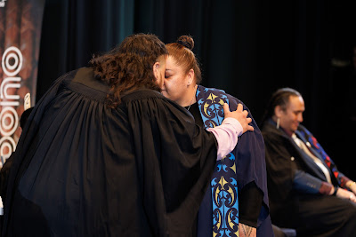 Photo from the TWoA Tāmaki Makaurau 2023 Graduations (Ceremony 6 @ 8pm), held at the Due Drop Events Centre, Manukau, Auckland, New Zealand on Thursday, 8 June, 2023. Photo: Mike Walen / KeyImagery Photography. Copyright: © Te Wānanga o Aotearoa.