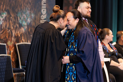 Photo from the TWoA Tāmaki Makaurau 2023 Graduations (Ceremony 6 @ 8pm), held at the Due Drop Events Centre, Manukau, Auckland, New Zealand on Thursday, 8 June, 2023. Photo: Mike Walen / KeyImagery Photography. Copyright: © Te Wānanga o Aotearoa.