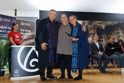 Photo from the TWoA Te Tai Tokerau (Kaitaia) 2025 Graduation held at Te Kura Kaupapa Maori o Pukemiro in Kaitaia, Northland, New Zealand on Monday, 14 April, 2025. Photo by Mike Walen / KeyImagery Photography. Copyright: © 2025 Te Wānanga o Aotearoa.