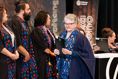 Photo from the TWoA Tāmaki Makaurau 2023 Graduations (Ceremony 5 @ 3pm), held at the Due Drop Events Centre, Manukau, Auckland, New Zealand on Thursday, 8 June, 2023. Photo: Mike Walen / KeyImagery Photography. Copyright: © Te Wānanga o Aotearoa.