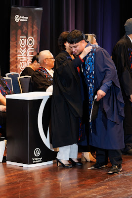 Photo from the TWoA Tāmaki Makaurau 2023 Graduations (Ceremony 3 @ 8pm), held at the Due Drop Events Centre, Manukau, Auckland, New Zealand on Wednesday, 7 June, 2023. Photo: Mike Walen / KeyImagery Photography. Copyright: © Te Wānanga o Aotearoa.