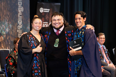 Photo from the TWoA Tāmaki Makaurau 2023 Graduations (Ceremony 6 @ 8pm), held at the Due Drop Events Centre, Manukau, Auckland, New Zealand on Thursday, 8 June, 2023. Photo: Mike Walen / KeyImagery Photography. Copyright: © Te Wānanga o Aotearoa.
