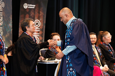 Photo from the TWoA Tāmaki Makaurau 2023 Graduations (Ceremony 5 @ 3pm), held at the Due Drop Events Centre, Manukau, Auckland, New Zealand on Thursday, 8 June, 2023. Photo: Mike Walen / KeyImagery Photography. Copyright: © Te Wānanga o Aotearoa.