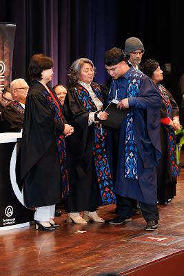 Photo from the TWoA Tāmaki Makaurau 2023 Graduations (Ceremony 3 @ 8pm), held at the Due Drop Events Centre, Manukau, Auckland, New Zealand on Wednesday, 7 June, 2023. Photo: Mike Walen / KeyImagery Photography. Copyright: © Te Wānanga o Aotearoa.