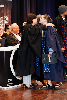 Photo from the TWoA Tāmaki Makaurau 2023 Graduations (Ceremony 3 @ 8pm), held at the Due Drop Events Centre, Manukau, Auckland, New Zealand on Wednesday, 7 June, 2023. Photo: Mike Walen / KeyImagery Photography. Copyright: © Te Wānanga o Aotearoa.