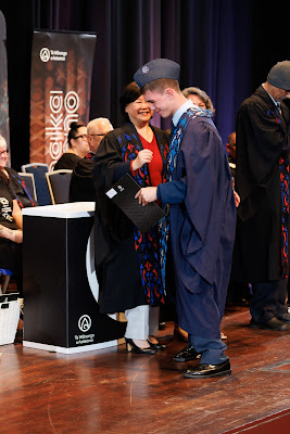 Photo from the TWoA Tāmaki Makaurau 2023 Graduations (Ceremony 3 @ 8pm), held at the Due Drop Events Centre, Manukau, Auckland, New Zealand on Wednesday, 7 June, 2023. Photo: Mike Walen / KeyImagery Photography. Copyright: © Te Wānanga o Aotearoa.