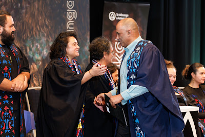 Photo from the TWoA Tāmaki Makaurau 2023 Graduations (Ceremony 5 @ 3pm), held at the Due Drop Events Centre, Manukau, Auckland, New Zealand on Thursday, 8 June, 2023. Photo: Mike Walen / KeyImagery Photography. Copyright: © Te Wānanga o Aotearoa.