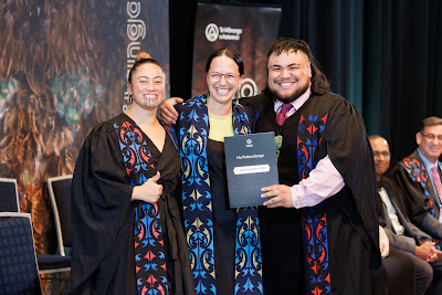 Photo from the TWoA Tāmaki Makaurau 2023 Graduations (Ceremony 6 @ 8pm), held at the Due Drop Events Centre, Manukau, Auckland, New Zealand on Thursday, 8 June, 2023. Photo: Mike Walen / KeyImagery Photography. Copyright: © Te Wānanga o Aotearoa.