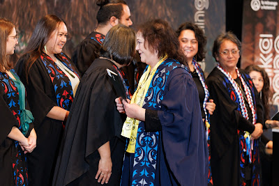 Photo from the TWoA Tāmaki Makaurau 2023 Graduations (Ceremony 5 @ 3pm), held at the Due Drop Events Centre, Manukau, Auckland, New Zealand on Thursday, 8 June, 2023. Photo: Mike Walen / KeyImagery Photography. Copyright: © Te Wānanga o Aotearoa.