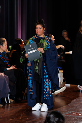 Photo from the TWoA Tāmaki Makaurau 2023 Graduations (Ceremony 1 @ 10am), held at the Due Drop Events Centre, Manukau, Auckland, New Zealand on Wednesday, 7 June, 2023. Photo: Mike Walen / KeyImagery Photography. Copyright: © Te Wānanga o Aotearoa.