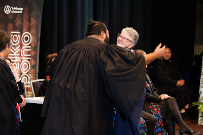 Photo from the TWoA Tāmaki Makaurau 2023 Graduations (Ceremony 5 @ 3pm), held at the Due Drop Events Centre, Manukau, Auckland, New Zealand on Thursday, 8 June, 2023. Photo: Mike Walen / KeyImagery Photography. Copyright: © Te Wānanga o Aotearoa.