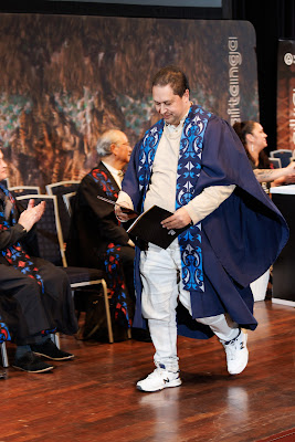 Photo from the TWoA Tāmaki Makaurau 2023 Graduations (Ceremony 3 @ 8pm), held at the Due Drop Events Centre, Manukau, Auckland, New Zealand on Wednesday, 7 June, 2023. Photo: Mike Walen / KeyImagery Photography. Copyright: © Te Wānanga o Aotearoa.