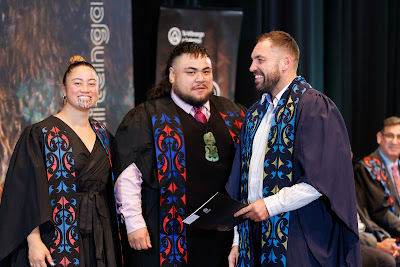 Photo from the TWoA Tāmaki Makaurau 2023 Graduations (Ceremony 6 @ 8pm), held at the Due Drop Events Centre, Manukau, Auckland, New Zealand on Thursday, 8 June, 2023. Photo: Mike Walen / KeyImagery Photography. Copyright: © Te Wānanga o Aotearoa.