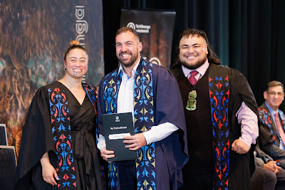 Photo from the TWoA Tāmaki Makaurau 2023 Graduations (Ceremony 6 @ 8pm), held at the Due Drop Events Centre, Manukau, Auckland, New Zealand on Thursday, 8 June, 2023. Photo: Mike Walen / KeyImagery Photography. Copyright: © Te Wānanga o Aotearoa.