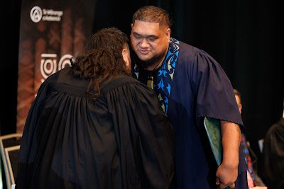 Photo from the TWoA Tāmaki Makaurau 2023 Graduations (Ceremony 6 @ 8pm), held at the Due Drop Events Centre, Manukau, Auckland, New Zealand on Thursday, 8 June, 2023. Photo: Mike Walen / KeyImagery Photography. Copyright: © Te Wānanga o Aotearoa.