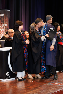 Photo from the TWoA Tāmaki Makaurau 2023 Graduations (Ceremony 3 @ 8pm), held at the Due Drop Events Centre, Manukau, Auckland, New Zealand on Wednesday, 7 June, 2023. Photo: Mike Walen / KeyImagery Photography. Copyright: © Te Wānanga o Aotearoa.