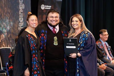 Photo from the TWoA Tāmaki Makaurau 2023 Graduations (Ceremony 6 @ 8pm), held at the Due Drop Events Centre, Manukau, Auckland, New Zealand on Thursday, 8 June, 2023. Photo: Mike Walen / KeyImagery Photography. Copyright: © Te Wānanga o Aotearoa.