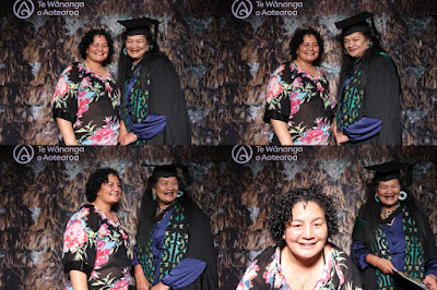 Booth photo from the TWoA Tainui 2021 Graduations (Friday - Ceremony 3),  held at Elim Church, Te Rapa, Hamilton, New Zealand. Taken: Friday 23 April 2021. Photo: InstaBooth / KeyImagery Photography. Copyright: © Te Wānanga o Aotearoa.