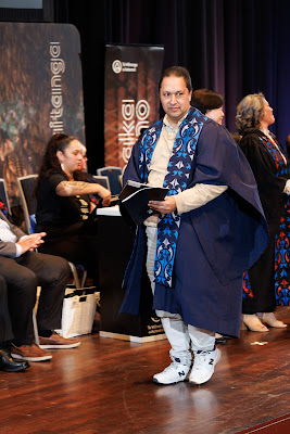 Photo from the TWoA Tāmaki Makaurau 2023 Graduations (Ceremony 3 @ 8pm), held at the Due Drop Events Centre, Manukau, Auckland, New Zealand on Wednesday, 7 June, 2023. Photo: Mike Walen / KeyImagery Photography. Copyright: © Te Wānanga o Aotearoa.