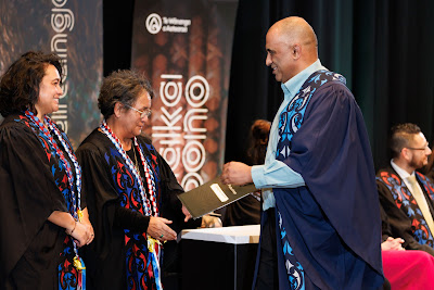 Photo from the TWoA Tāmaki Makaurau 2023 Graduations (Ceremony 5 @ 3pm), held at the Due Drop Events Centre, Manukau, Auckland, New Zealand on Thursday, 8 June, 2023. Photo: Mike Walen / KeyImagery Photography. Copyright: © Te Wānanga o Aotearoa.