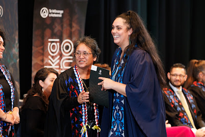 Photo from the TWoA Tāmaki Makaurau 2023 Graduations (Ceremony 5 @ 3pm), held at the Due Drop Events Centre, Manukau, Auckland, New Zealand on Thursday, 8 June, 2023. Photo: Mike Walen / KeyImagery Photography. Copyright: © Te Wānanga o Aotearoa.