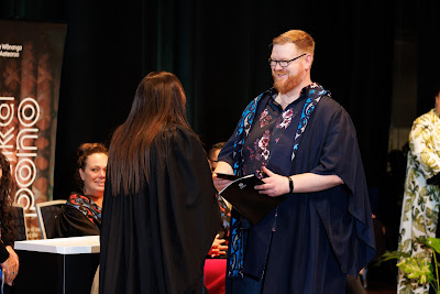 Photo from the TWoA Tāmaki Makaurau 2023 Graduations (Ceremony 5 @ 3pm), held at the Due Drop Events Centre, Manukau, Auckland, New Zealand on Thursday, 8 June, 2023. Photo: Mike Walen / KeyImagery Photography. Copyright: © Te Wānanga o Aotearoa.
