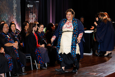Photo from the TWoA Tāmaki Makaurau 2023 Graduations (Ceremony 1 @ 10am), held at the Due Drop Events Centre, Manukau, Auckland, New Zealand on Wednesday, 7 June, 2023. Photo: Mike Walen / KeyImagery Photography. Copyright: © Te Wānanga o Aotearoa.