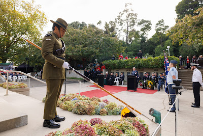Photo from the Anzac Day 2025 Civic Service held at Memorial Park in Hamilton, Waikato, New Zealand on Friday, 25 April, 2025. Photography by Mike Walen / KeyImagery Photography. Copyright: © 2025 Hamilton City Council.