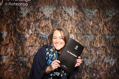 Booth photo from the TWoA Tainui 2023 Graduations (Ceremony 3 - Thursday Morning), held at Hamilton Boys High School, Hamilton, Waikato, New Zealand on Thursday, 20 April, 2023. Photo: InstaBooth / KeyImagery Photography. Copyright: © Te Wānanga o Aotearoa.