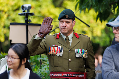 Photo from the Anzac Day 2025 Civic Service held at Memorial Park in Hamilton, Waikato, New Zealand on Friday, 25 April, 2025. Photography by Mike Walen / KeyImagery Photography. Copyright: © 2025 Hamilton City Council.