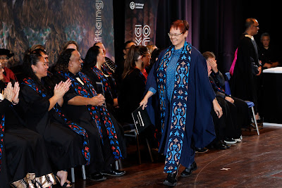 Photo from the TWoA Tāmaki Makaurau 2023 Graduations (Ceremony 1 @ 10am), held at the Due Drop Events Centre, Manukau, Auckland, New Zealand on Wednesday, 7 June, 2023. Photo: Mike Walen / KeyImagery Photography. Copyright: © Te Wānanga o Aotearoa.