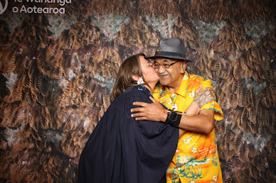 Booth photo from the TWoA Tainui 2023 Graduations (Ceremony 3 - Thursday Morning), held at Hamilton Boys High School, Hamilton, Waikato, New Zealand on Thursday, 20 April, 2023. Photo: InstaBooth / KeyImagery Photography. Copyright: © Te Wānanga o Aotearoa.